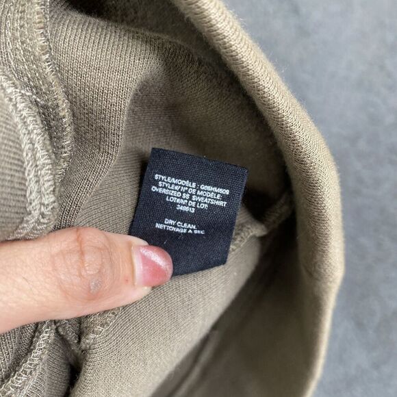 Helmut Lang Shirt Mens Medium Beige Oversized Short Sleeve Sweatshirt Pocket Tee - Picture 11 of 14